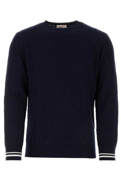 Valentino All-Over Logo Patterned Crewneck Jumper