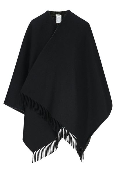 Fendi Reversible Fringed Poncho