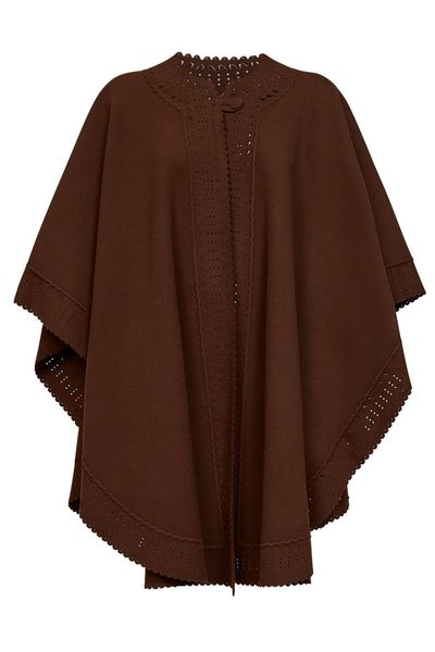 Ermanno Scervino Scalloped Trim Cape