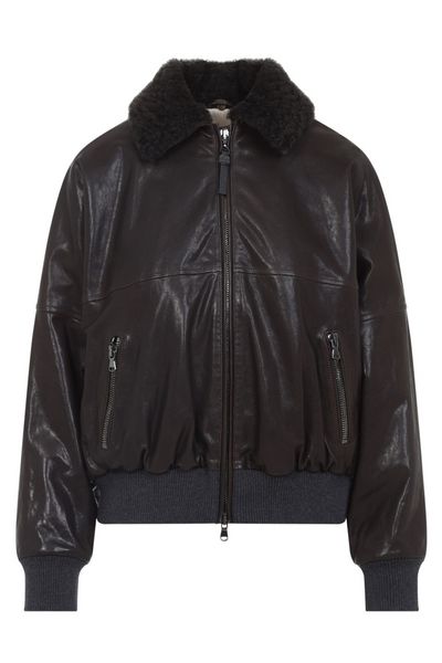 Brunello Cucinelli Shearling Collar Jacket