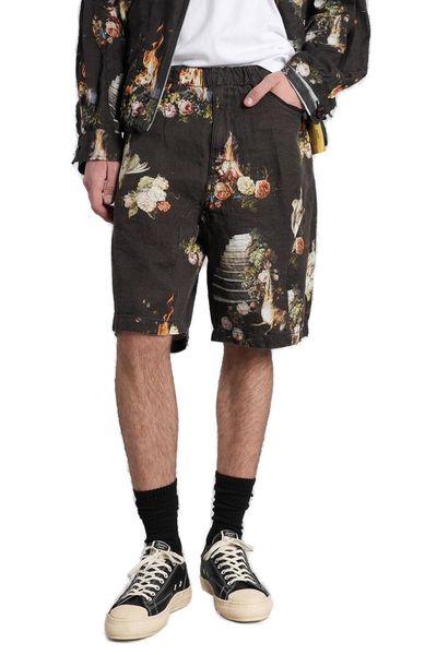 Undercover Floral Printed Knee-Length Shorts