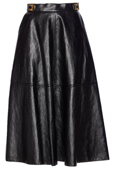 Elisabetta Franchi Logo-Plaque Midi Skirt