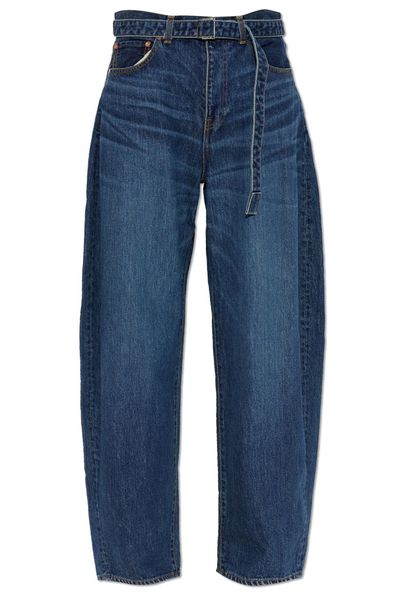 Sacai Belted Wide-Leg Jeans