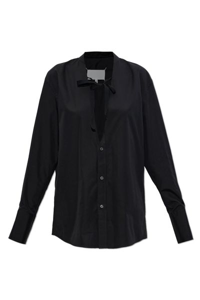 Maison Margiela Tie-Neck Long-Sleeved Shirt