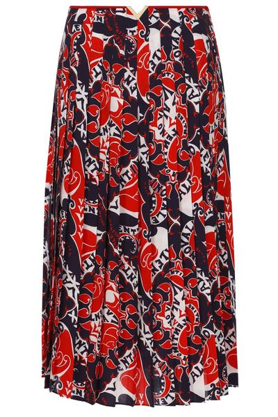 Valentino Archive Manifesto High Waist Pleated Skirt