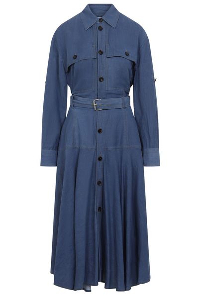 Bottega Veneta Flared Denim Shirt Dress