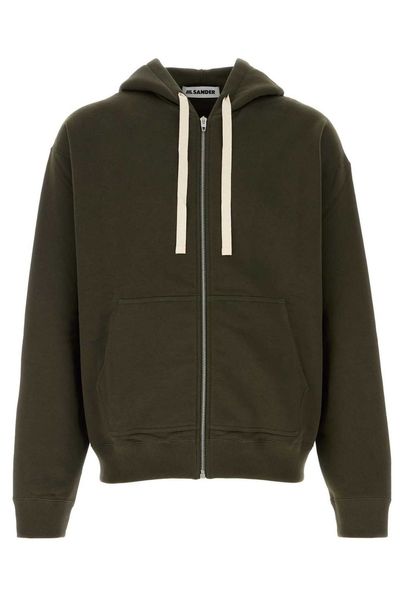 Jil Sander Zip-Up Drawstring Hoodie