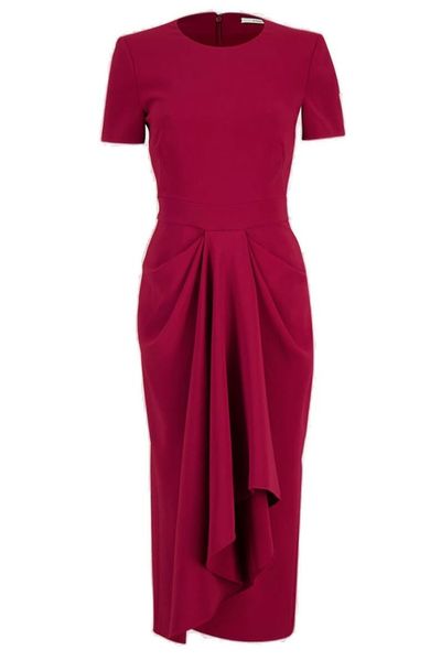 Givenchy Crepe Cady Midi Wrapped Dress