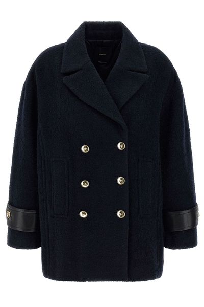 Pinko Double-Breasted Short Pea Coat