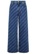 Marni Striped Wide-Leg Jeans