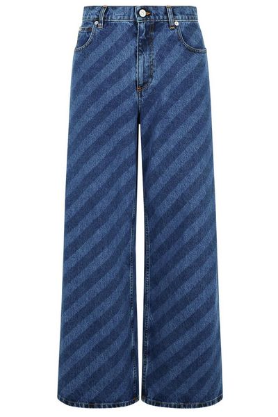Marni Striped Wide-Leg Jeans