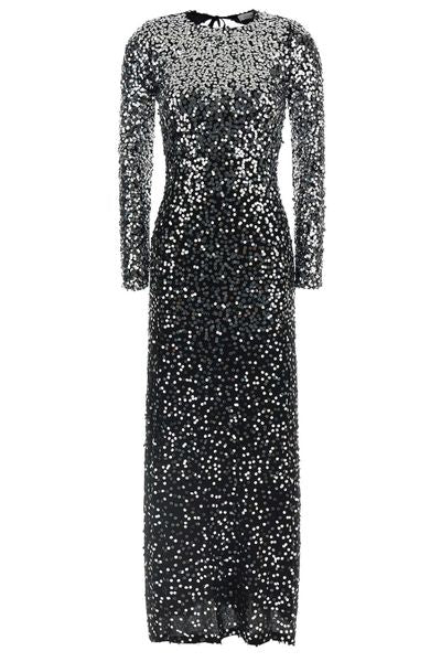 Paco Rabanne Jersey Second-Skin Sequin Embellished Long Dress
