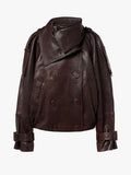 Acne Studios Cropped Leather Trench Coat