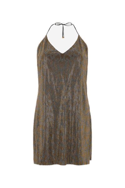 Roberto Cavalli Embellished Halterneck Mini Dress