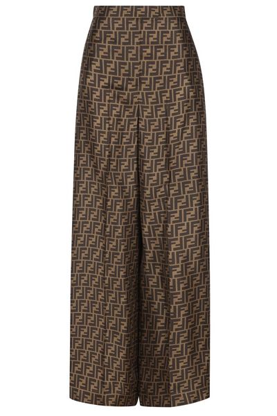 Fendi Allover FF Printed Straight-Leg Pants