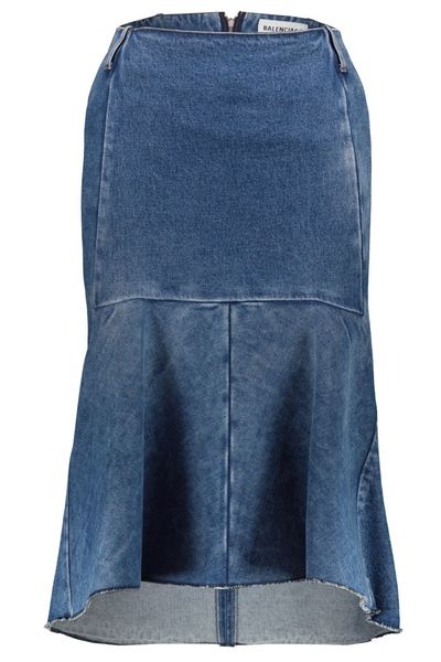 Balenciaga High Waist Denim Skirt