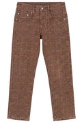 R13 Checked Straight-Leg Jeans