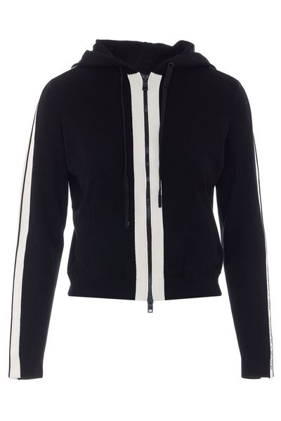 Elisabetta Franchi Zip Logo Trim Hoodie