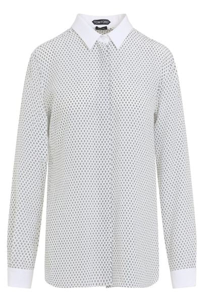 Tom Ford Argyle Print Silk Shirt