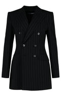 Dolce & Gabbana Double-Breasted Pinstriped Blazer