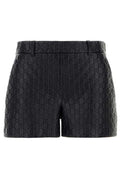 Gucci GG Embossed Leather Shorts