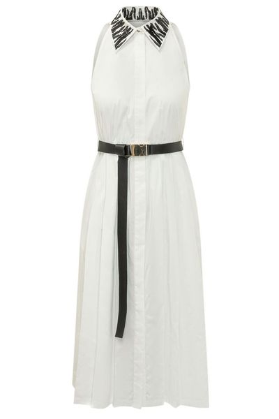Max Mara Studio Ubicato Belted Sleeveless Dress