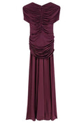 Self-Portrait Ruched Maxi Dress