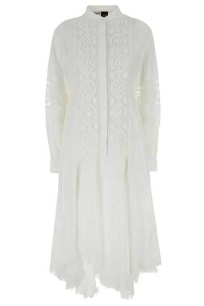 Loewe Buttoned Lace Midi Dress