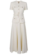 Self-Portrait Crepe Tailored Midi Dress