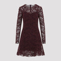 Ermanno Scervino Lace Long-Sleeve Mini Dress