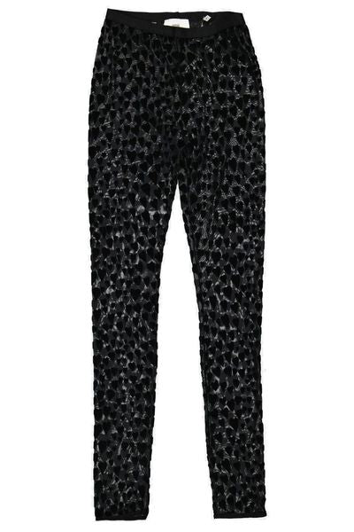 AMI Paris Heart-Embroidered Leggings