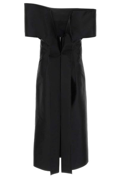 Jil Sander Off-Shoulder Midi Dress