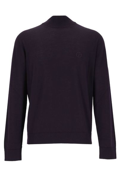 Giorgio Armani Mock-Neck Knitted Jumper