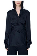 Rick Owens Laura Satin Wrapped Top