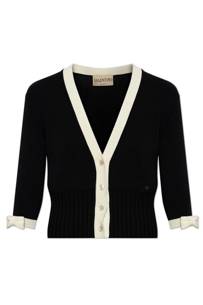 Valentino V-Neck Button-Up Cardigan