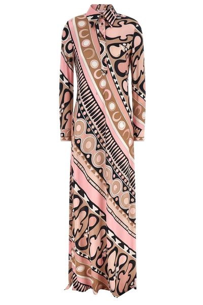 PUCCI Soleil Print Long Shirt Dress