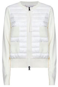 Moncler Quilted Zip Front Cardigan