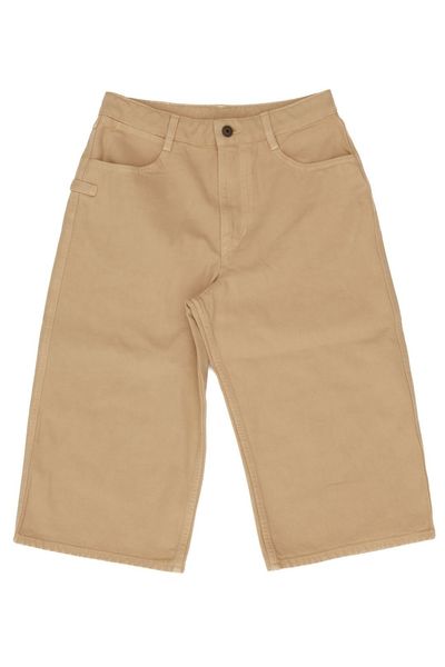 Lemaire Logo-Patch Wide-Leg Denim Shorts