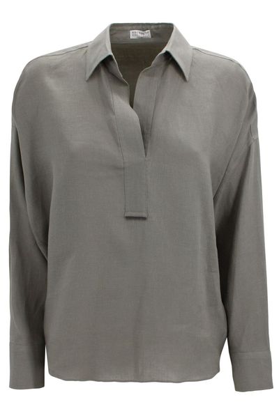 Brunello Cucinelli V-Neck Long-Sleeved Shirt