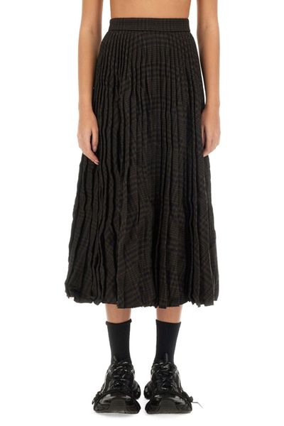 Balenciaga Pleated Midi Skirt