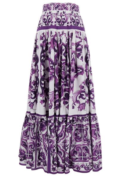 Dolce & Gabbana Majolica Printed Midi Skirt