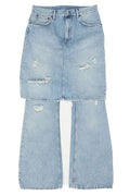 Acne Studios Logo Patch Distressed Panelled Jeans