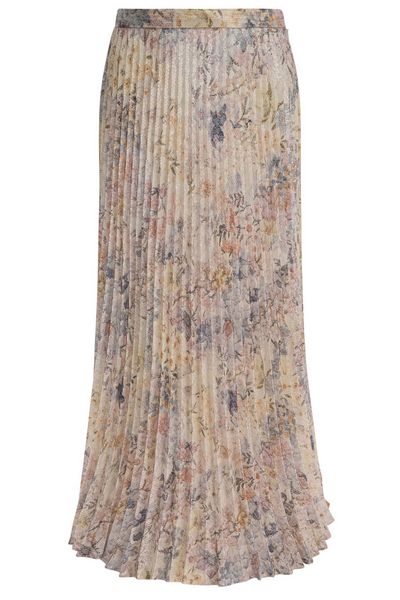 Golden Goose Deluxe Brand Floral Sequin Print Long Pleated Skirt