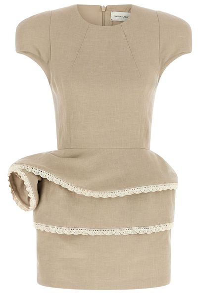 Magda Butrym 52 Rosette Peplum Mini Dress
