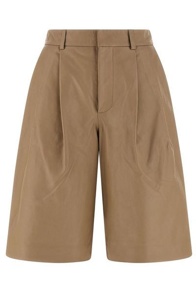 Yves Salomon Pleated Bermuda Shorts