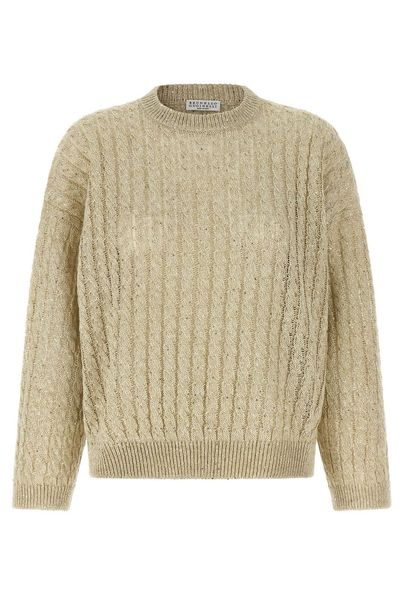 Brunello Cucinelli Ribbed Hem Knitted Sweater