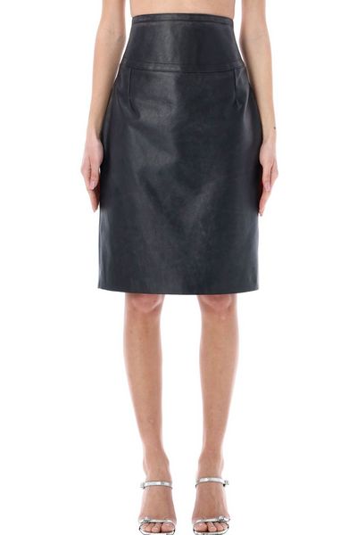Givenchy High-Waisted Leather Skirt