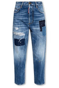 Dsquared2 Boston Straight-Leg Distressed Jeans