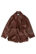 Magda Butrym Bubble Hemline Leather Jacket
