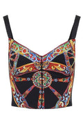 Dolce & Gabbana Carretto-Printed Charmeuse Top